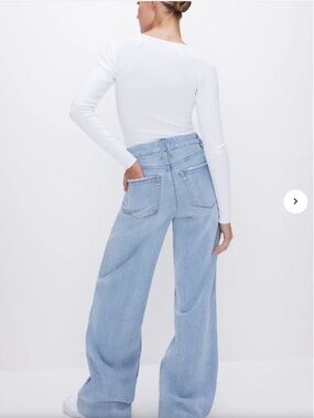 Good American GOOD SKATE WIDE LEG JEANS